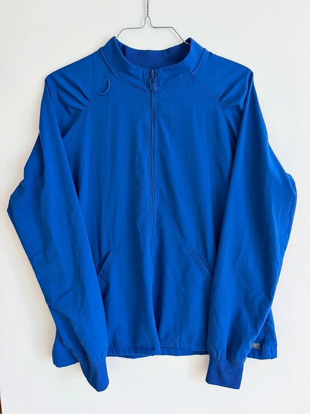 Med Couture Touch 7660 Womens XL Royal Blue Full Zip Scrub Jacket Warm Up 062
